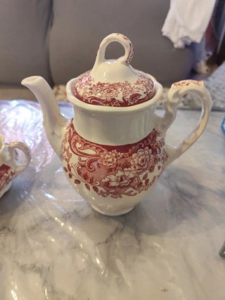 Juego de café La Cartuja Rosa