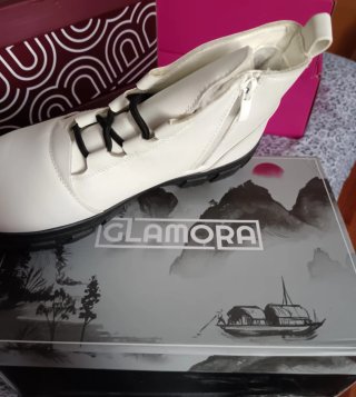 Botines blancos talla 37