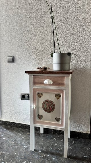 Mesita auxiliar vintage mármol