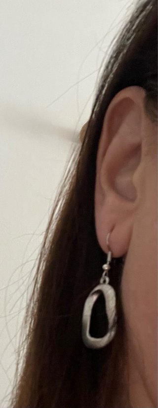 Pendientes plateados diseño orgánico