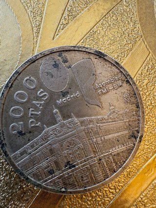 Moneda 2000 Pesetas Madrid Asamblea FMI-BM