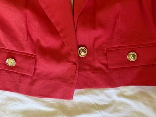Conjunto Zara Rojo Falda y Chaqueta Corta