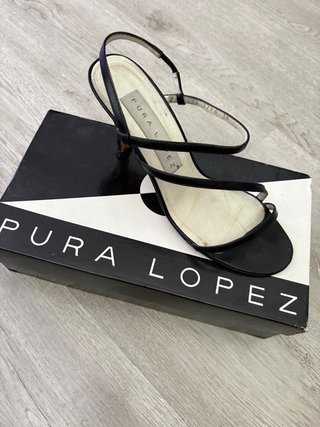 Pura Lopez Tacones Negros Talla 38