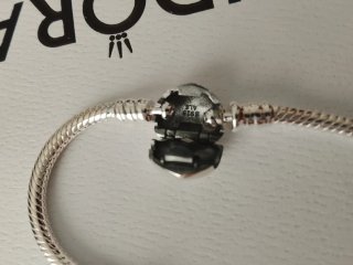 Pulsera Pandora 18cm Corazón Plata