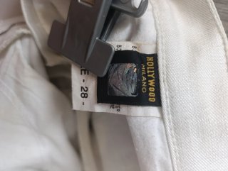 Jeans bianchi dritti Hollywood donna taglia 28
