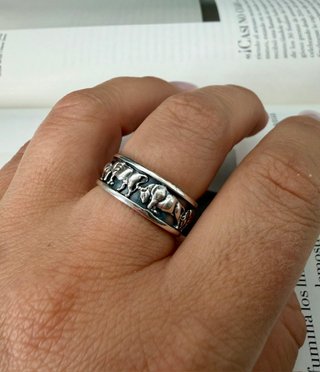 Anillo de plata Tauro y Toro