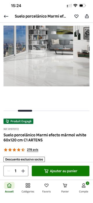 Baldosa Artens Marmi 60x120 cm