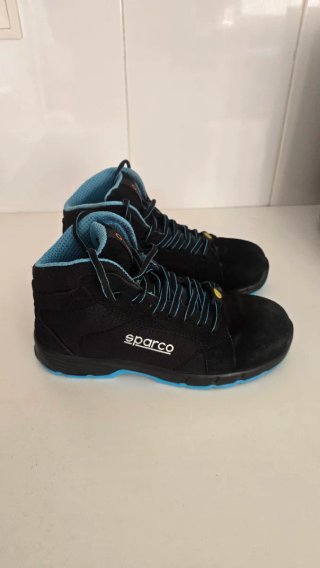 Botas de seguridad Teamwork negras y azules