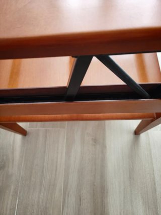 Mesa centro madera y cristal