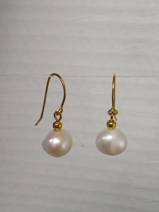 Pendientes Perlas Barrocas Agua Dulce Irregulares