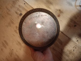 Antico vaso in rame martellato