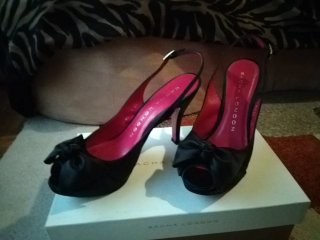 Sandalias de fiesta Sacha London Negro Tacon Slin