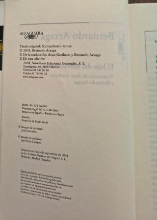 El hijo del acordeonista. Bernardo Atxaga