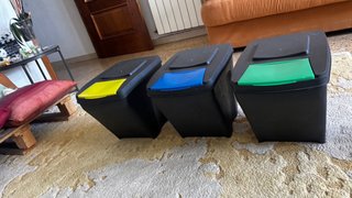 Cubo de basura para reciclar 3 piezas