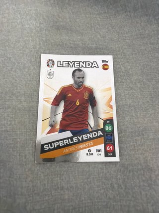 Carta Iniesta Superleyenda Eurocopa 2024 Topps