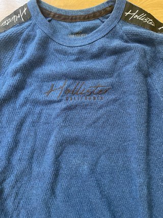 Jersey Hollister Azul Manga Larga