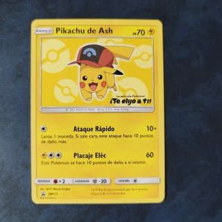 Lote 6 Cartas Pokémon Pikachu de Ash Promo