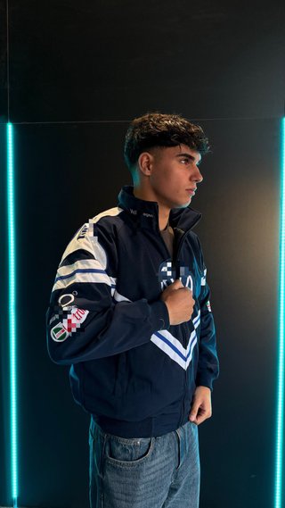 Chaqueta Racing Volkswagen Azul y Blanca