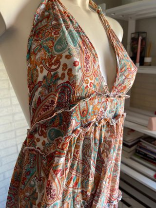 Vestido Largo Calzedonia Estampado Talla M