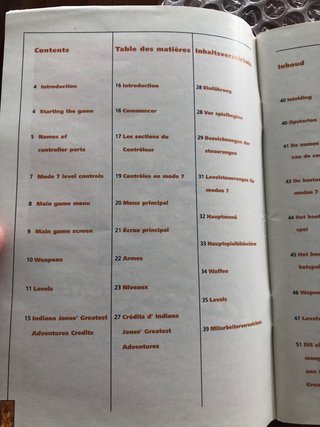 Manual Indiana Jones Greatest Adventures PAL EUR