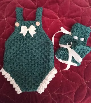 Conjunto tejido bebé para recién nacido