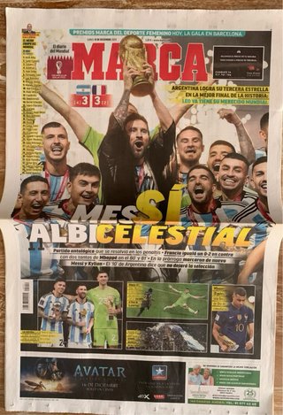 Lote 6 periódicos finales Mundial fútbol