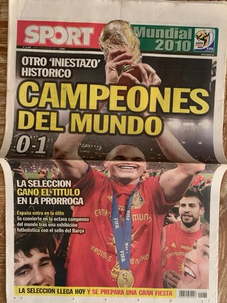 Lote 6 periódicos finales Mundial fútbol