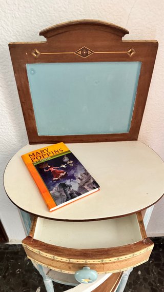 Mesita auxiliar vintage madera maciza