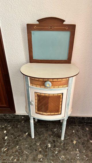 Mesita auxiliar vintage madera maciza