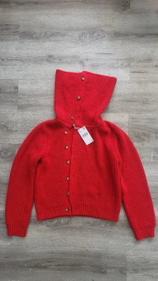 Jersey rojo de punto para mujer marca mango
