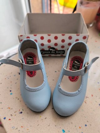 Zapatos Flamenca Niña Talla 20 (pasos de baile)