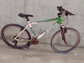 Bicicleta Montaña Decathlon Blanca/Verde