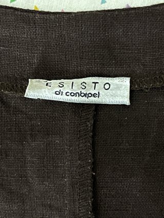 Abito smanicato Conbipel marrone con stampa a fior
