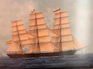 Cuadro Náutico Barco Vela Marco Madera