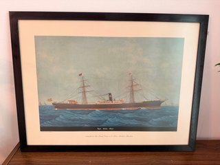 Cuadro Náutico Barco Vela Marco Madera