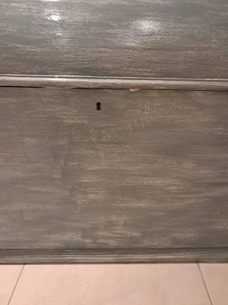Baúl de madera azul