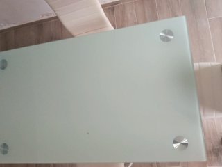 Mesa Comedor + 4 Sillas Cristal