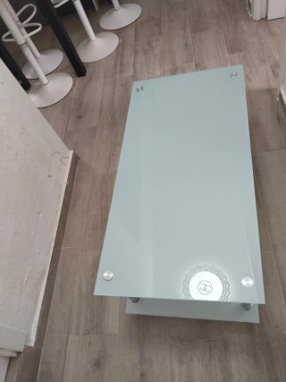 Mesa Comedor + 4 Sillas Cristal