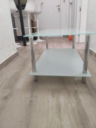 Mesa Comedor + 4 Sillas Cristal