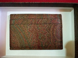 Portacarte Etro in pelle marrone