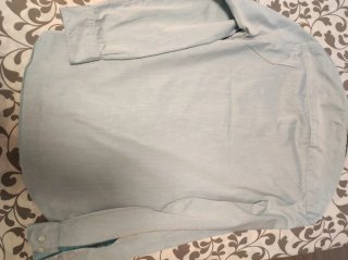 Camisa Tommy Hilfiger azul turquesa manga larga