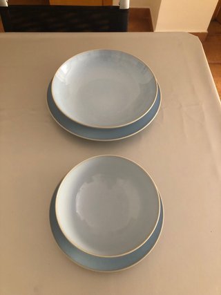 Platos Ikea FÄRGKLAR Azul/Beige