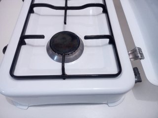 Cocina de gas blanca 2 fuegos
