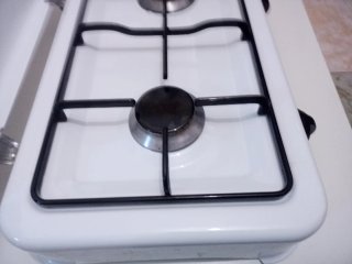 Cocina de gas blanca 2 fuegos