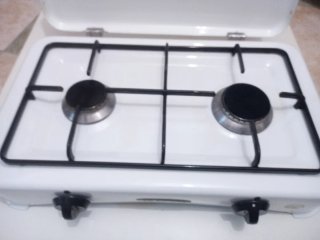 Cocina de gas blanca 2 fuegos
