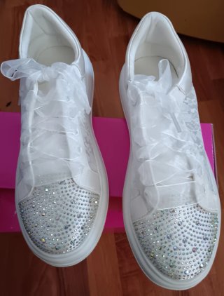 Zapatillas Elmily Bridal Blancas Talla 37!!!