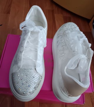 Zapatillas Elmily Bridal Blancas Talla 37!!!