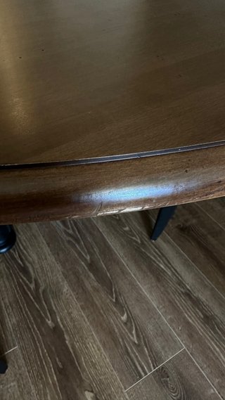 Mesa comedor Ethan Allen + 4 sillas, extensible.