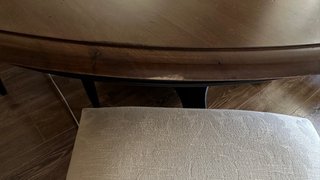Mesa comedor Ethan Allen + 4 sillas, extensible.