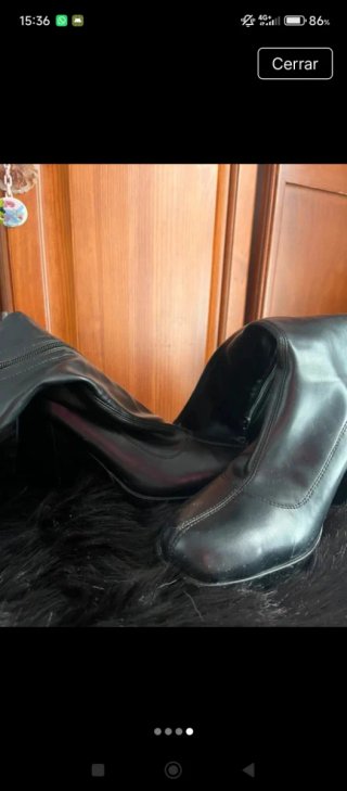 Botas altas clásicas mujer negras